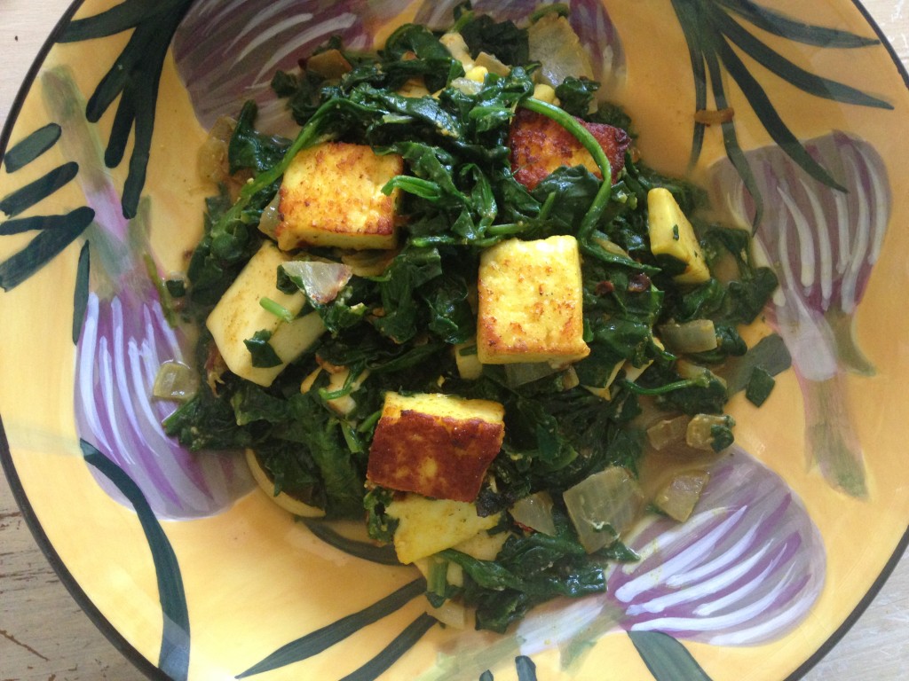 A tasty combo Spinach + Paneer Cheese= great vegetarian dish Feel